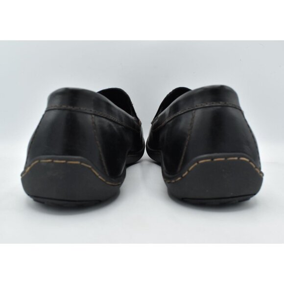 Born Mens Size 8 Caleb Black Full Grain Leather Slip On Loafers Shoes